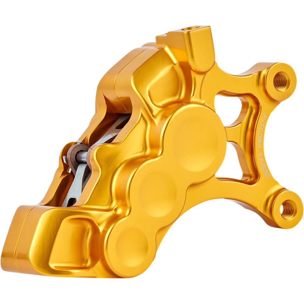 6-Piston Caliper — 356 mm (14"), front right, anodized gold