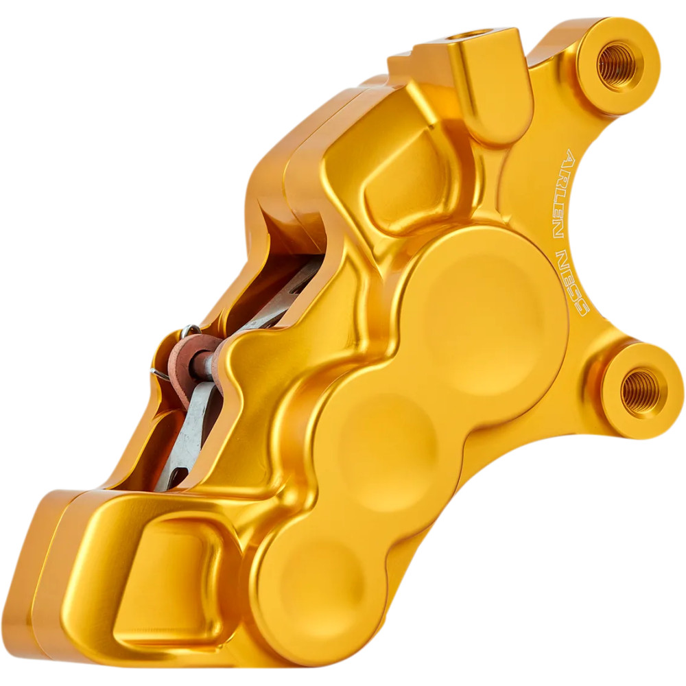 6-Piston Caliper — 300 mm (11.8 in) rotor, front right, anodized gold