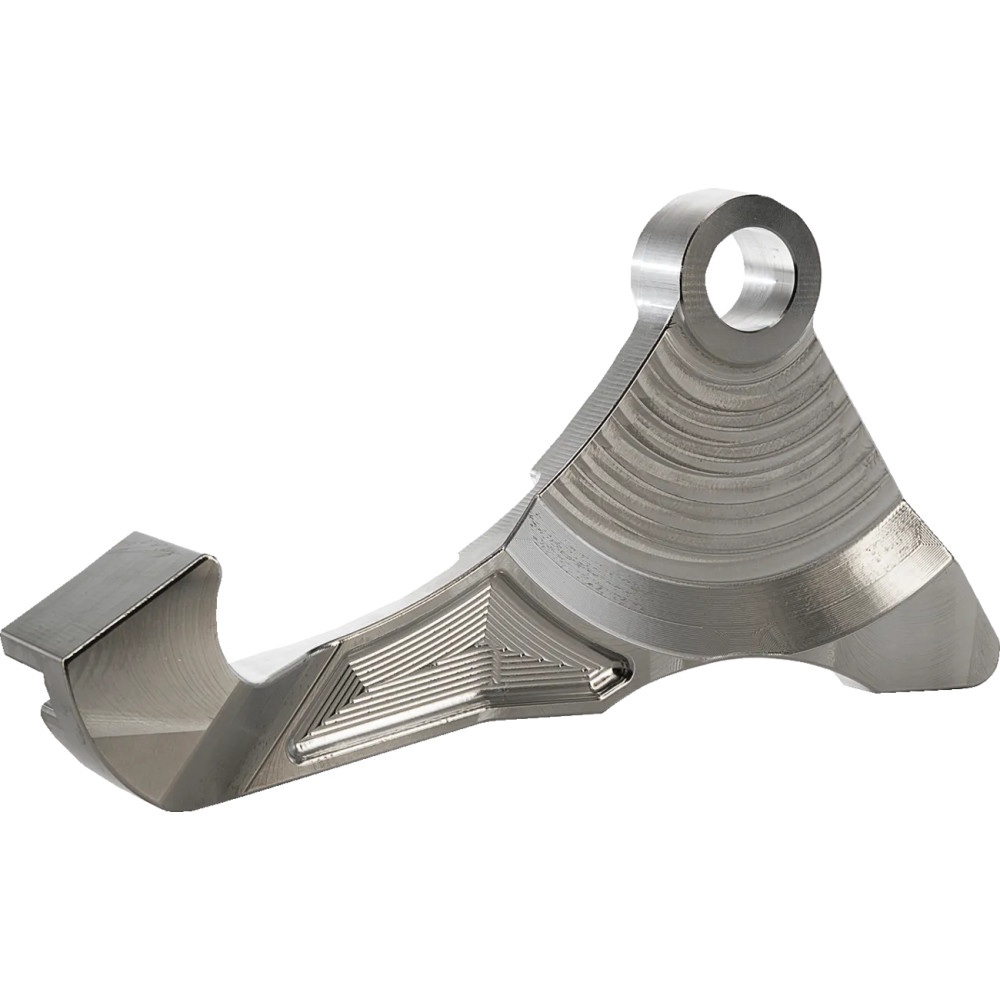 Assault Series Radial Caliper Mount — Rear mount, 330 mm (13") , fits stock and Trask Assault swingarm, Raw, Silver