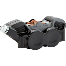 4-Piston Radial Caliper — Front Left, Anodized Black