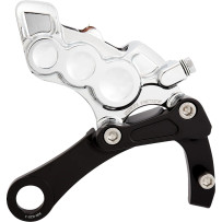Brake Caliper — 6 Piston, Rear, Chrome