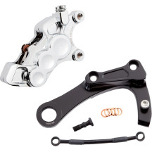 Brake Caliper — 6 Piston, Rear, Chrome