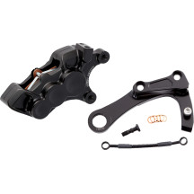 Brake Caliper — 6-piston, rear, black