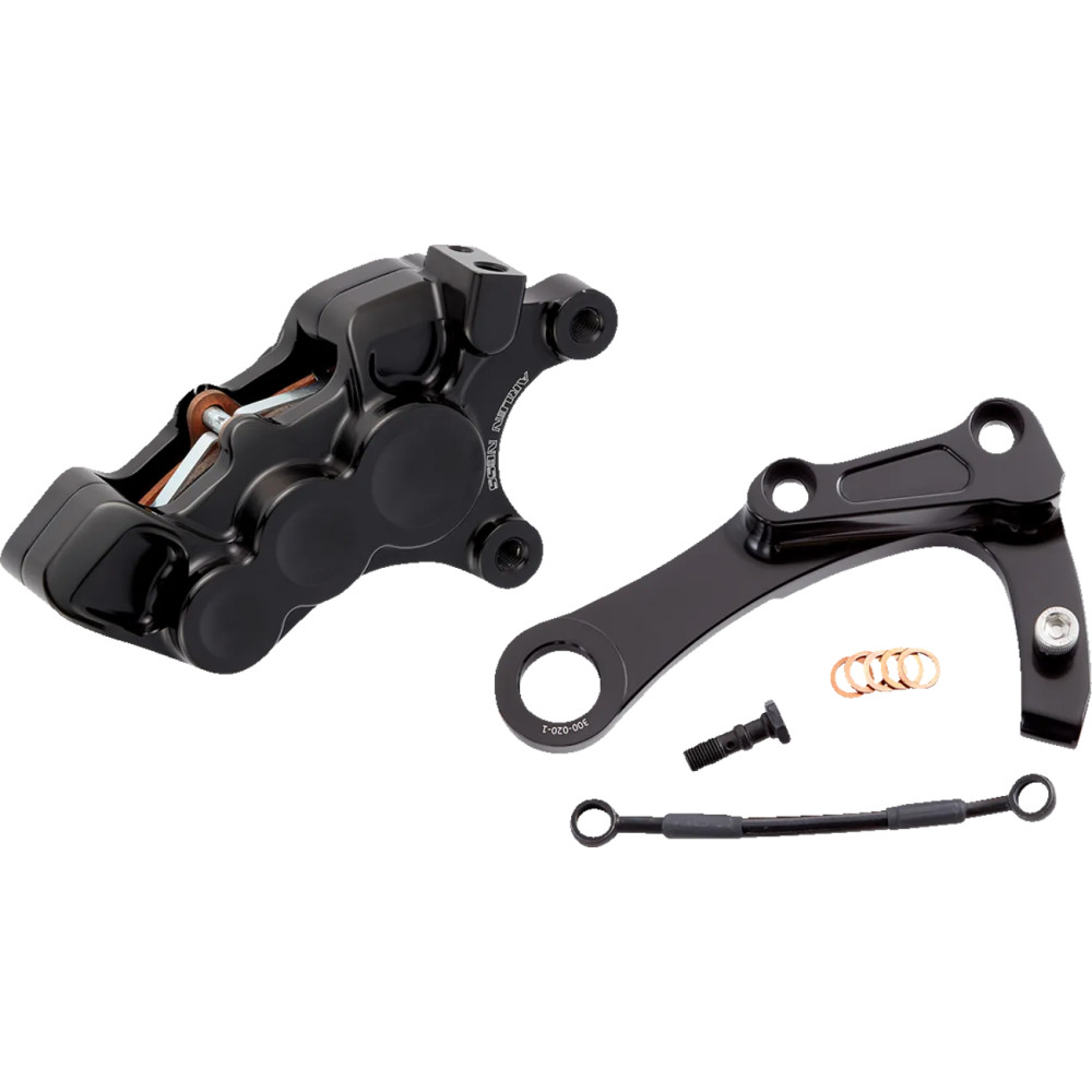 Brake Caliper — 6-piston, rear, black