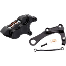 Brake Caliper — 4-piston, rear, black