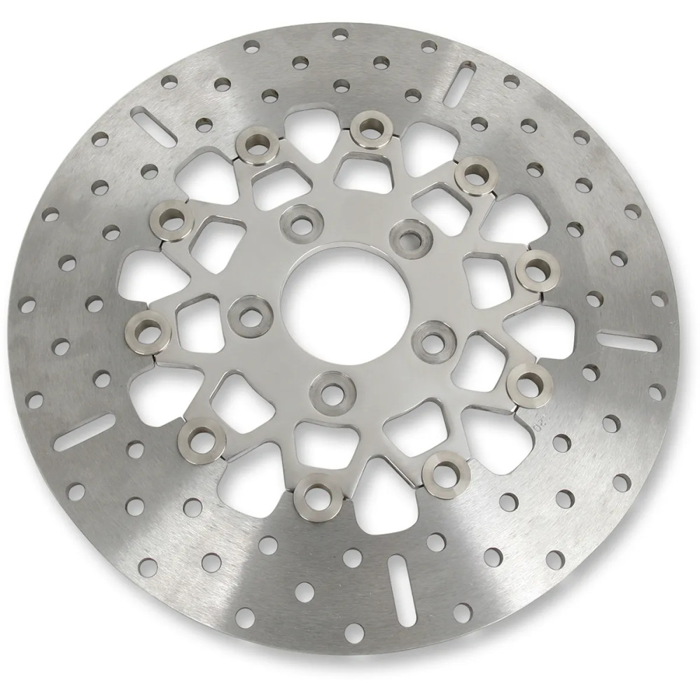 Custom Stainless Steel Rear Brake Rotor — 292 mm OD, 6.10 mm thickness, two-piece floating, five-bolt fitment