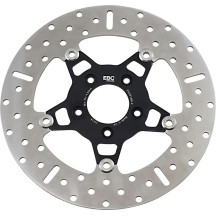 FSD Series Stainless Steel Front Brake Rotor for Big Twins — 292 mm, 5.08 mm thick, wide band, black polished