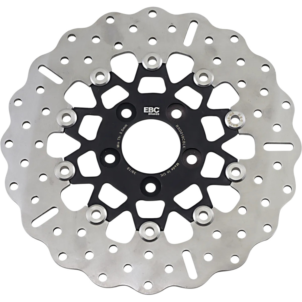 Custom Stainless Steel Rear Brake Rotor — 290 mm, 6.10 mm, Two-piece (floating), Black