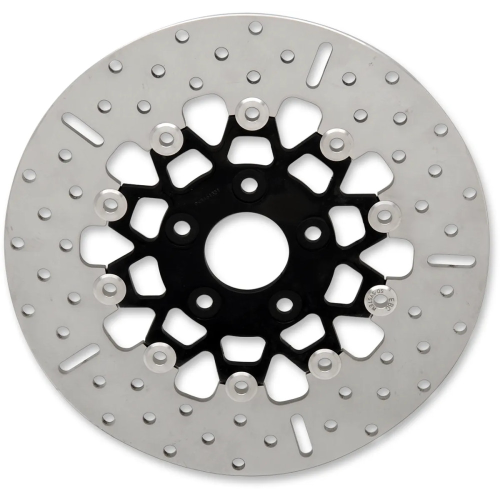 Custom Stainless Steel Rear Brake Rotor — 292 mm (11-1/2"), 0.24" thick, five-bolt fit, Black