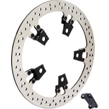 Big Brake Floating Rotor Kit — 356 mm (14"), Two-piece (floating), Black, Silver
