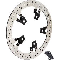 Big Brake Floating Rotor Kit — 356 mm (14"), Two-piece (floating), Black, Silver