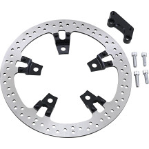Big Brake Floating Rotor Kit — 356 mm (14"), Two-piece (floating), Black, Silver