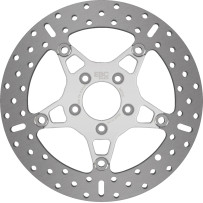 Brake Rotor — 300 mm OD, 82.5 mm BHC, 5-hole, 5.0 mm thick, Silver polished