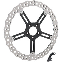 Big Brake Jagged Floating Rotor Kit — 381 mm (15"), Two-piece floating, Black/Silver