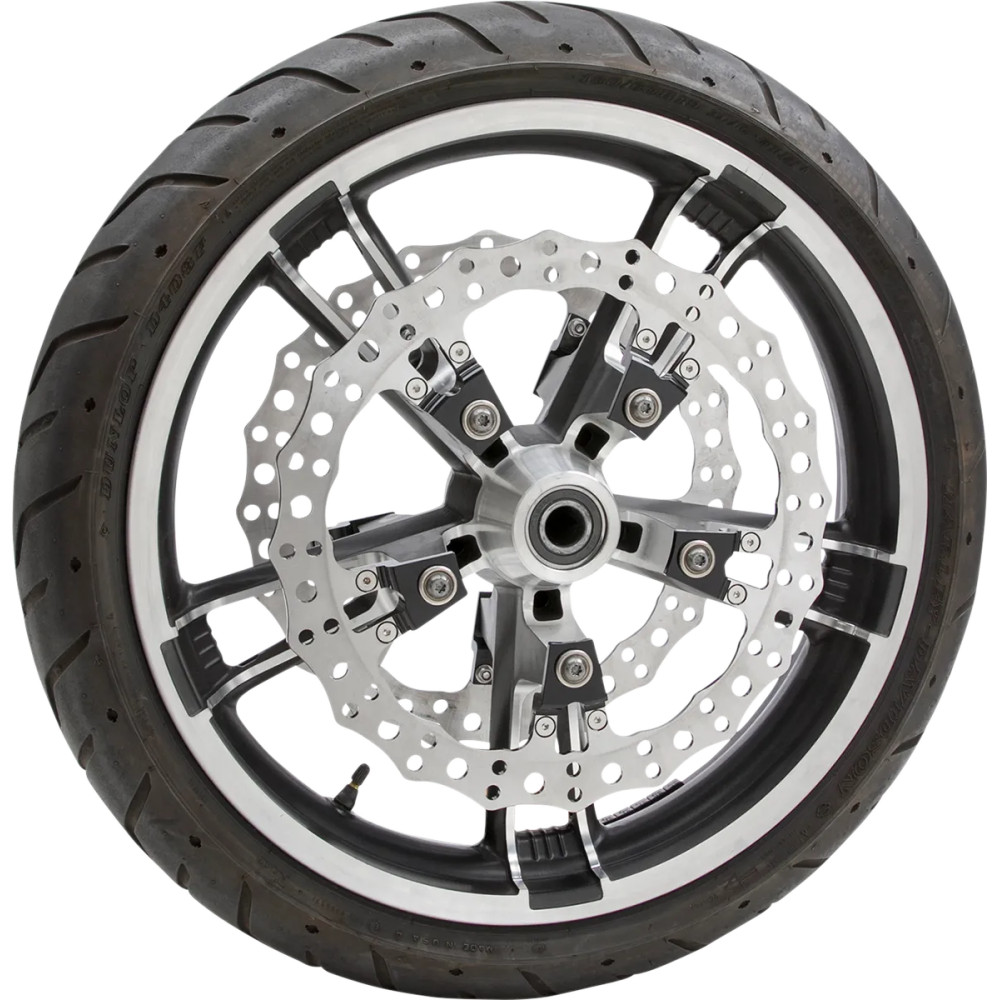 Jagged Floating Rotor — 356 mm (14"), Black, Silver