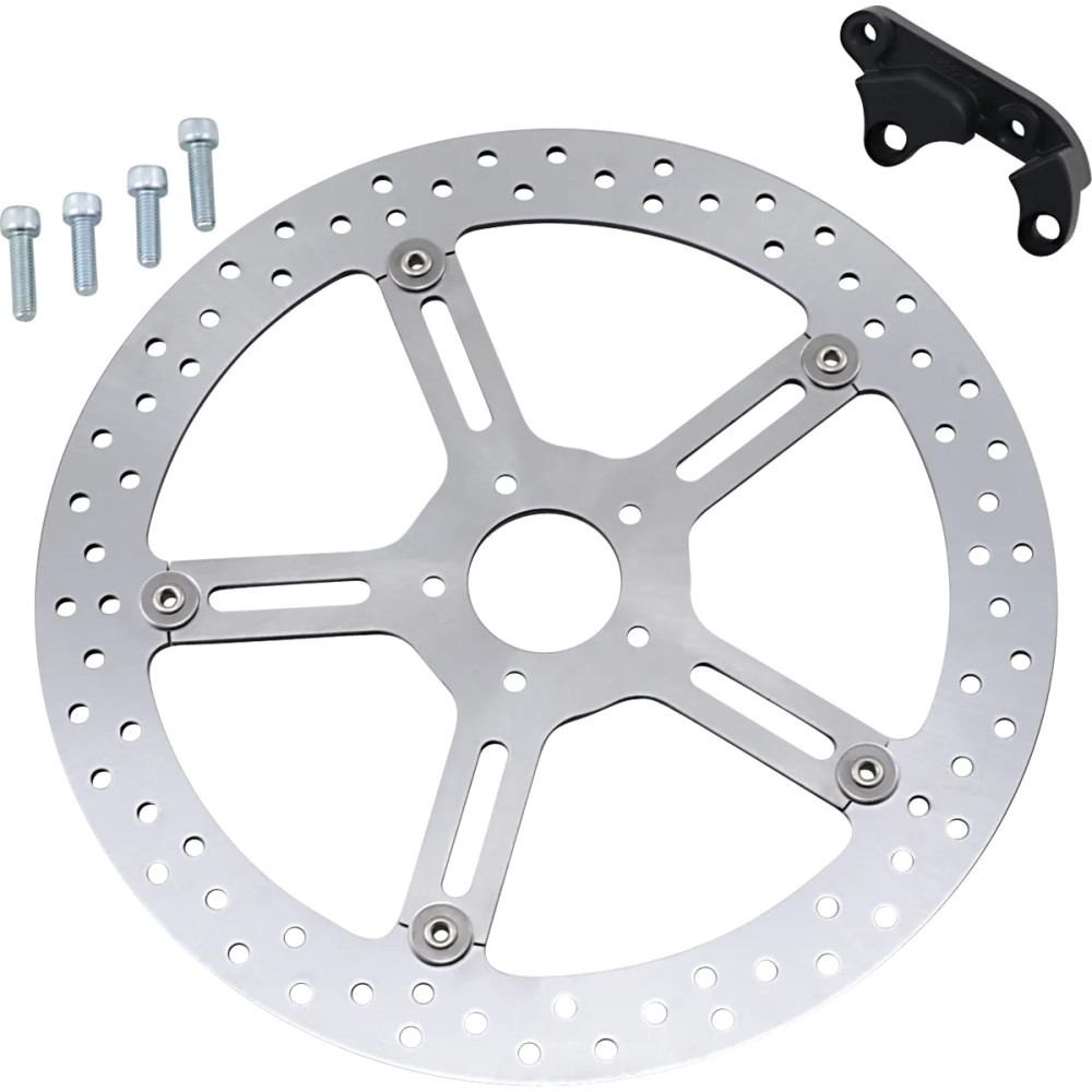 Big Brake Floating Rotor Kit — 381 mm (15"), two-piece floating, Silver