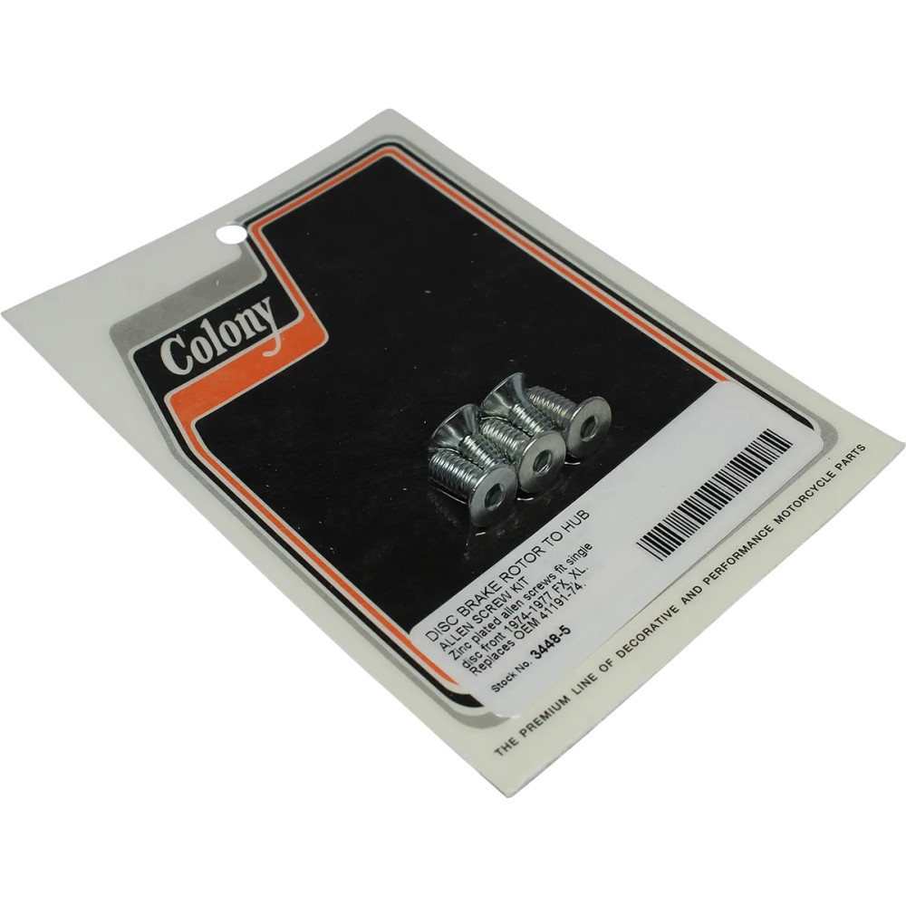 Disc Brake Rotor to Hub Allen Screw Kit — Zinc