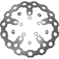 Oversize Cubiq™ Brake Rotor — 330 mm (13"), Two Piece (Semi-Floating), Chrome