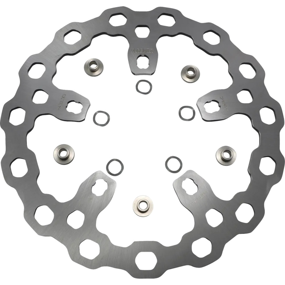 Oversize Cubiq™ Brake Rotor — 330 mm (13"), Two Piece (Semi-Floating), Chrome