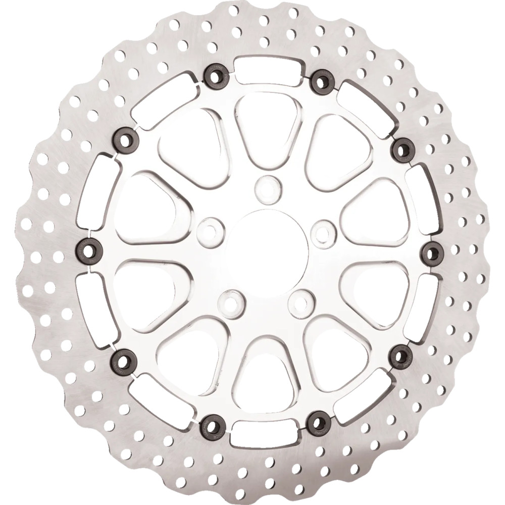 Brake Rotors — 330 mm (13"), 3.25" x 5 bolt circle fitment, Silver