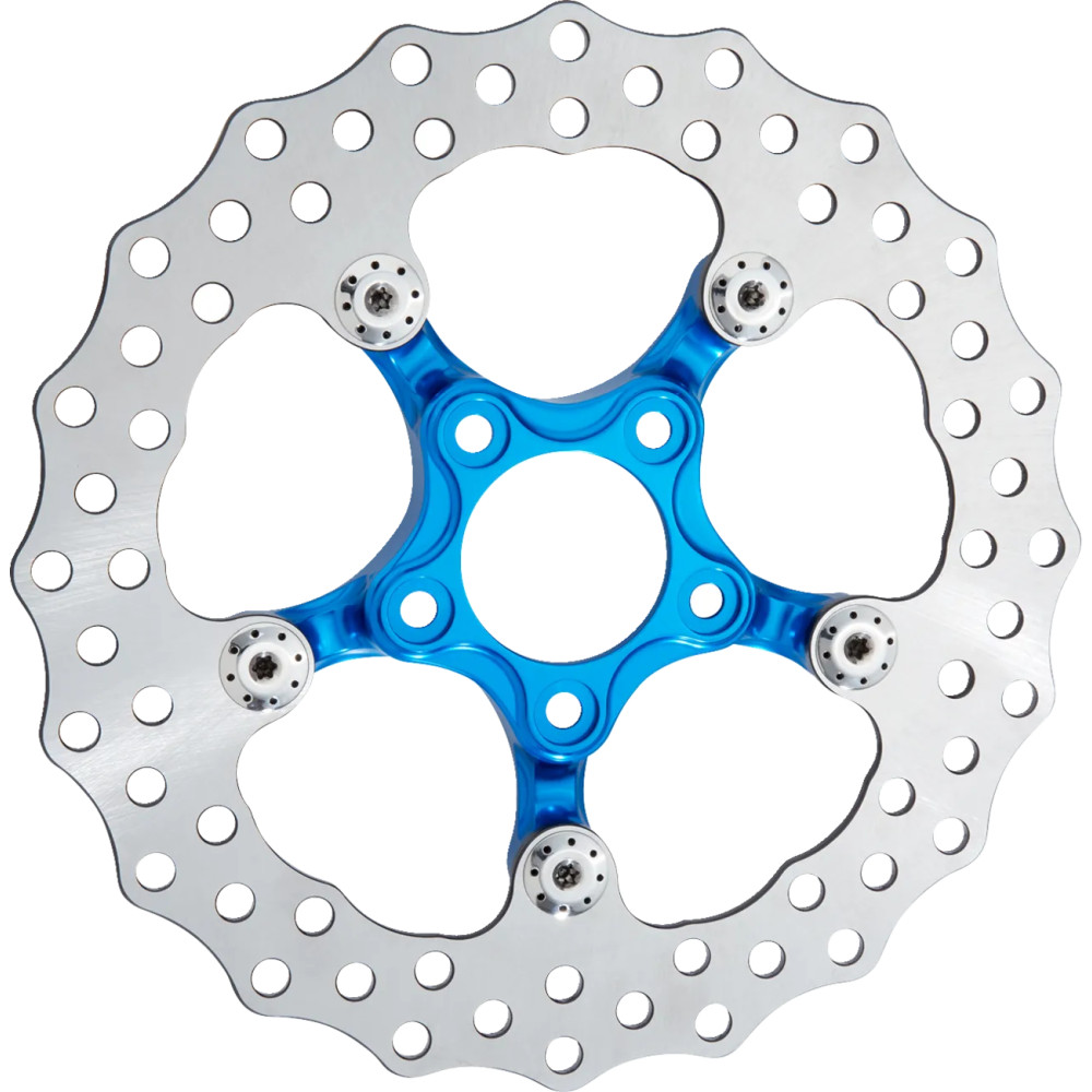 Spider Rotor — 292 mm outside diameter, Blue/Chrome