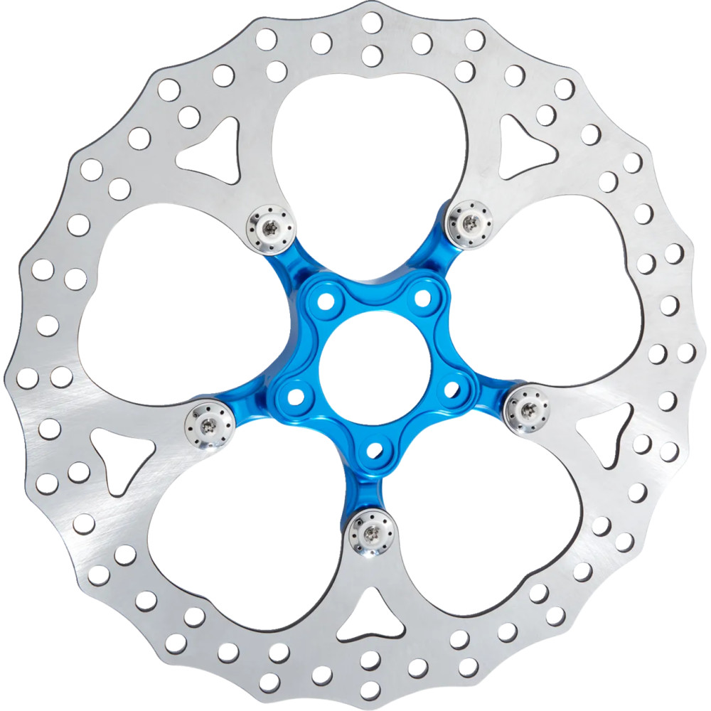 Spider Rotor — 356 mm (14"), Blue, Chrome