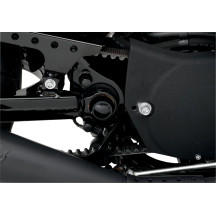 Swingarm Pivot Bolt Covers — gloss black, pair