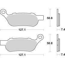 Sintered Metal Harley/Buell Brake Pads — 127.1 mm (5 in)