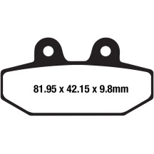 Sintered Metal Harley/Buell Brake Pad — FA710HH, 81.95 mm × 42.15 mm