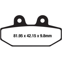 Sintered Metal Harley/Buell Brake Pad — FA710HH, 81.95 mm × 42.15 mm