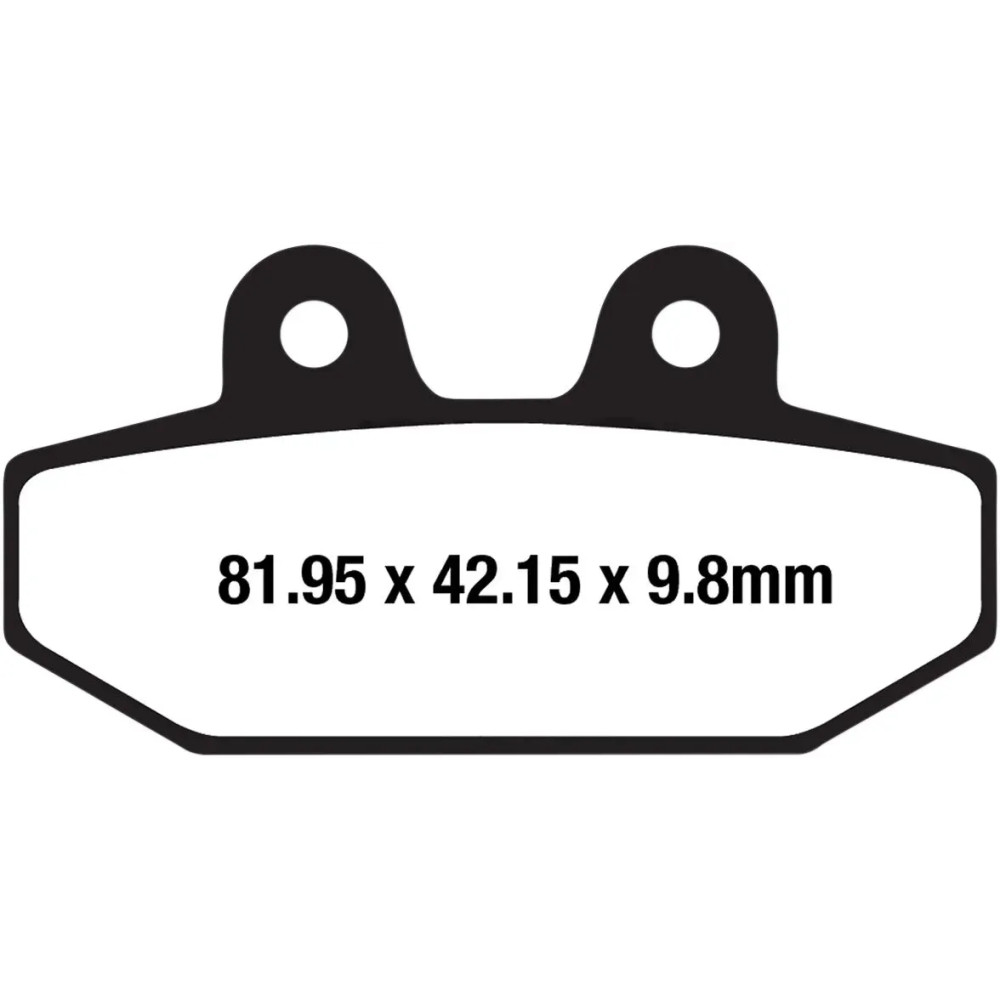 Sintered Metal Harley/Buell Brake Pad — FA710HH, 81.95 mm × 42.15 mm