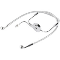 Designer Series Front Lower Brake Line Kit — Dual disc, without ABS, Chrome