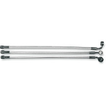 Designer Series Braided Non-ABS Front Brake Line Kit — 21" (53.5 cm), 7/16" 35° banjo fitting