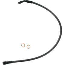Designer Series Braided Non-ABS Front Brake Line Kit — 48.5 cm (19"), 10 mm 35° banjo