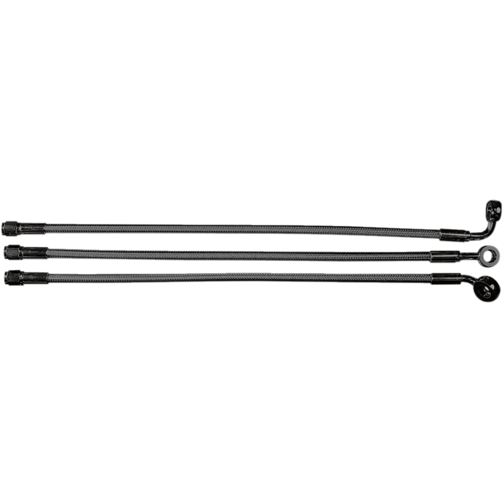 Alternate Length Designer Series Braided Non-ABS Front Upper Brake Line Kit — 68.5 cm (27"), 10 mm 35° banjo