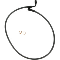 Alternate Length Designer Series Braided Non-ABS Front Upper Brake Line Kit — 73.5 cm (29 in), without ABS, 10 mm 90° banjo fitt