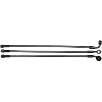 Designer Series Braided Non-ABS Front Brake Line Kit — 23″ length, 10 mm 180° banjo