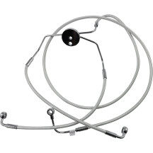 Designer Series Front Lower Brake Line Kit — Dual disc, with ABS, Chrome
