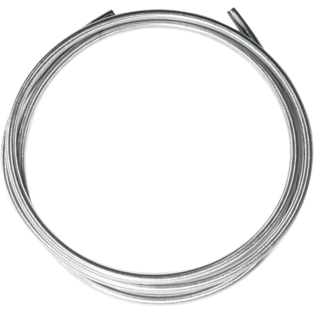 BYO® Build-Your-Own Universal Hydraulic Brake Line — 183 cm (6'), -3, without ABS, Silver polished