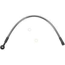 Designer Series Braided Non-ABS Front Brake Line Kit — 38 cm (15"), 10 mm 35° banjo