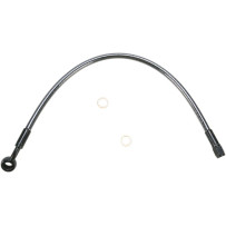 Designer Series Braided Non-ABS Front Brake Line Kit — 38 cm (15"), 10 mm 35° banjo