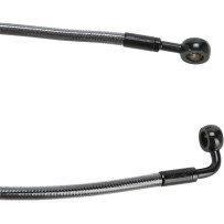 E-Z Align Braided Single Disc Front Brake Line — 109 cm (43"), without ABS, Black