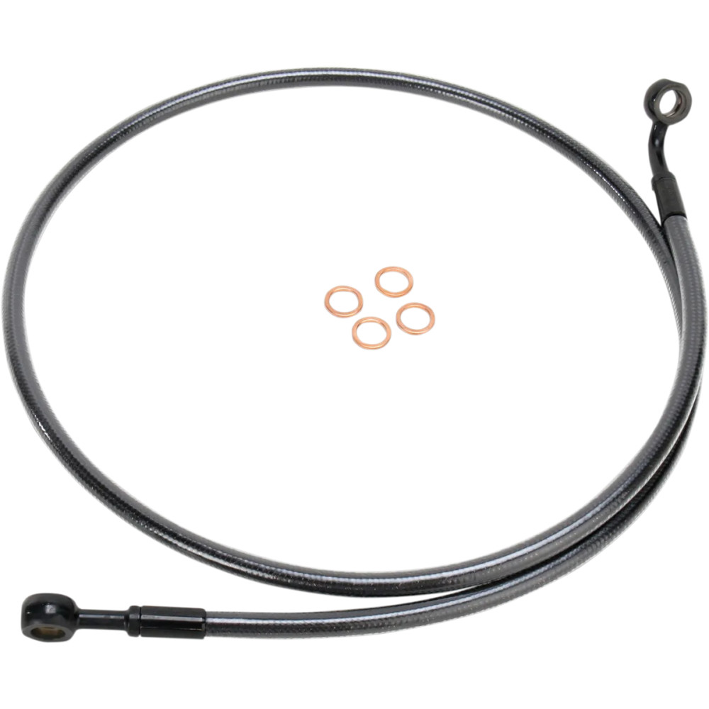 E-Z Align Braided Single Disc Front Brake Line — 101.5 cm (40"), without ABS