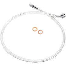 Designer Series ABS-Specific Upper Brake Line Kit — 76 cm (30"), 7/16" 35° banjo, Chrome