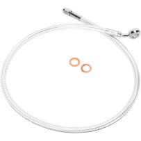 Designer Series ABS-Specific Upper Brake Line Kit — 76 cm (30"), 7/16" 35° banjo, Chrome