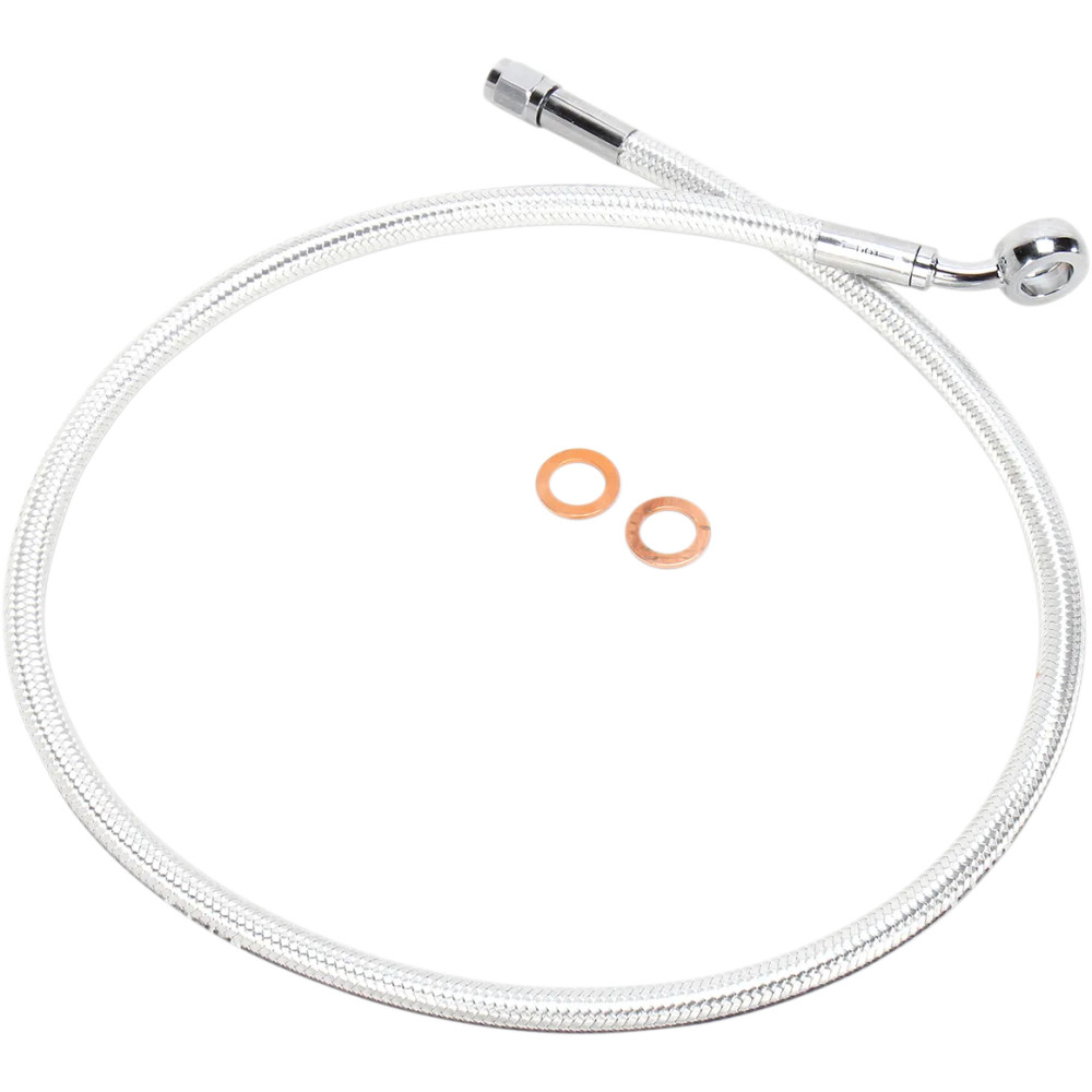 Designer Series ABS-Specific Upper Brake Line Kit — 76 cm (30"), 7/16" 35° banjo, Chrome