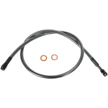 Designer Series ABS-Specific Upper Brake Line Kit — 32", 7/16" 35° banjo, Black, Black Pearl