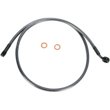 Alternate Length Designer Series ABS-Specific Front Brake Line Kit — 40" length, ABS compatible, Front/Upper, 7/16" 35° banjo