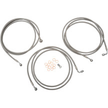 Kit de latiguillos de freno de acero inoxidable — 46 cm–51 cm (18"–20"), con ABS