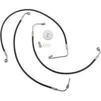 Kit de latiguillos trenzados negros — 38 cm–43 cm (15"–17"), sin ABS, delantero